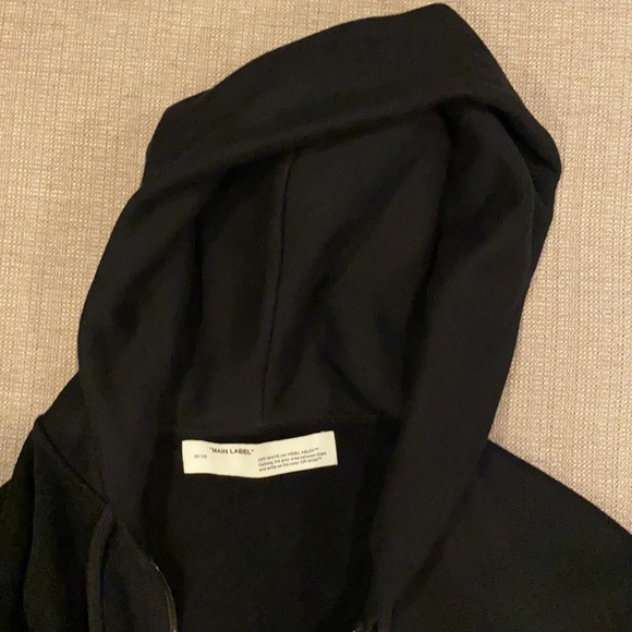 ✨HP✨ OFF-WHITE Industrial Black Zip Hoodie FW2020 - Picture 3 of 13